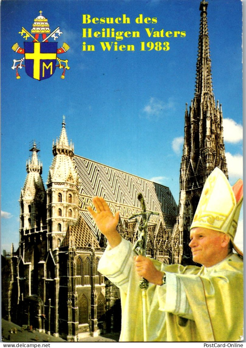 45224 - Wien - Stephansdom , Besuch Des Heiligen Vaters In Wien 1983 , Papst Johannes Paul II - Nicht Gelaufen  - Stephansplatz