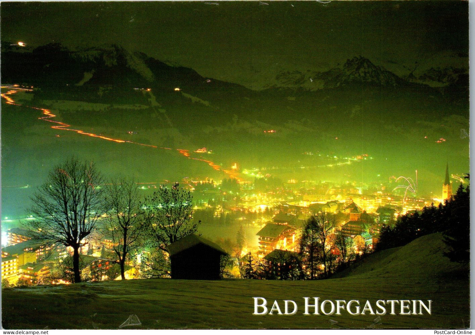 45024 - Salzburg - Bad Hofgastein , Fakellauf Der Hofgasteiner Skilehrer , Panorama Bei Nacht - Nicht Gelaufen  - Bad Hofgastein