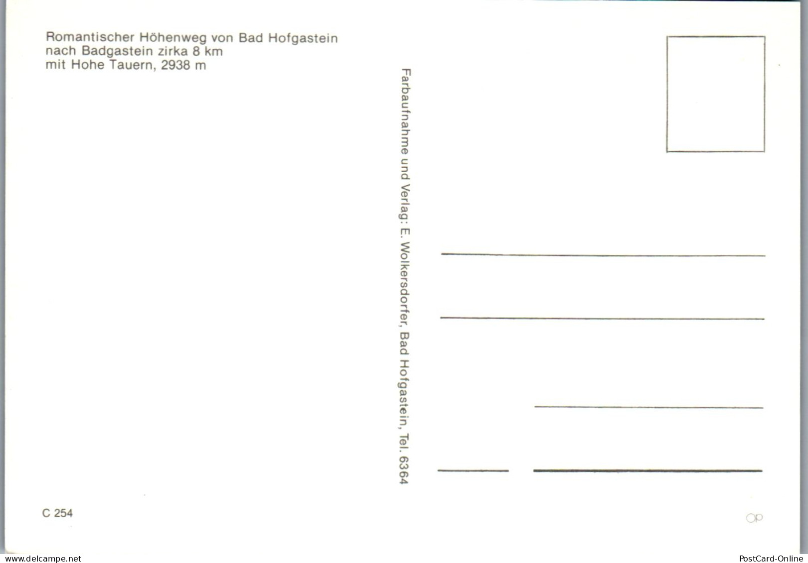 45030 - Salzburg - Bad Hofgastein , Bad Gastein , Höhenweg , Hohe Tauern - Nicht Gelaufen  - Bad Hofgastein