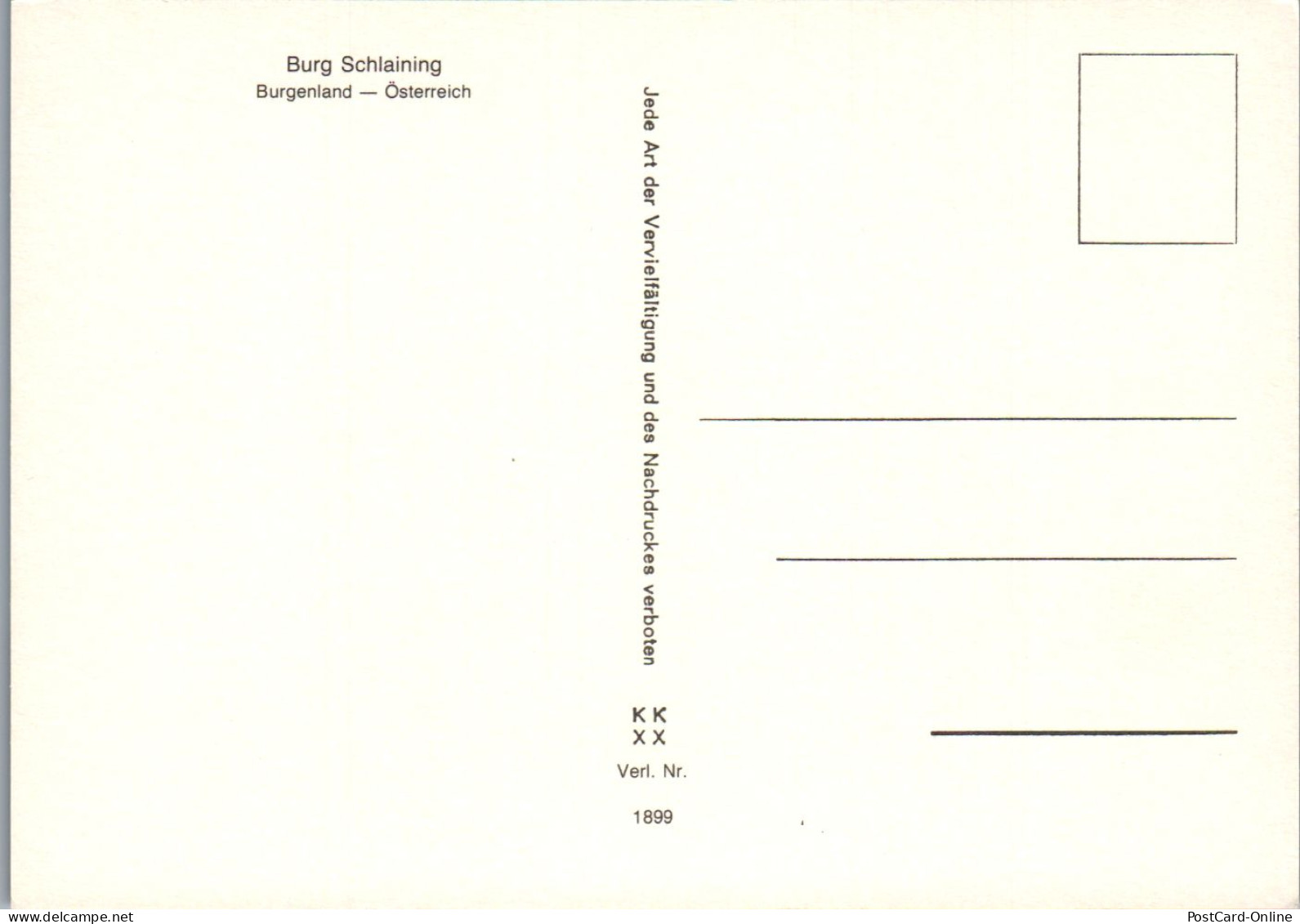 44903 - Burgenland - Stadtschlaining , Burg Schlaining - Nicht Gelaufen  - Oberwart