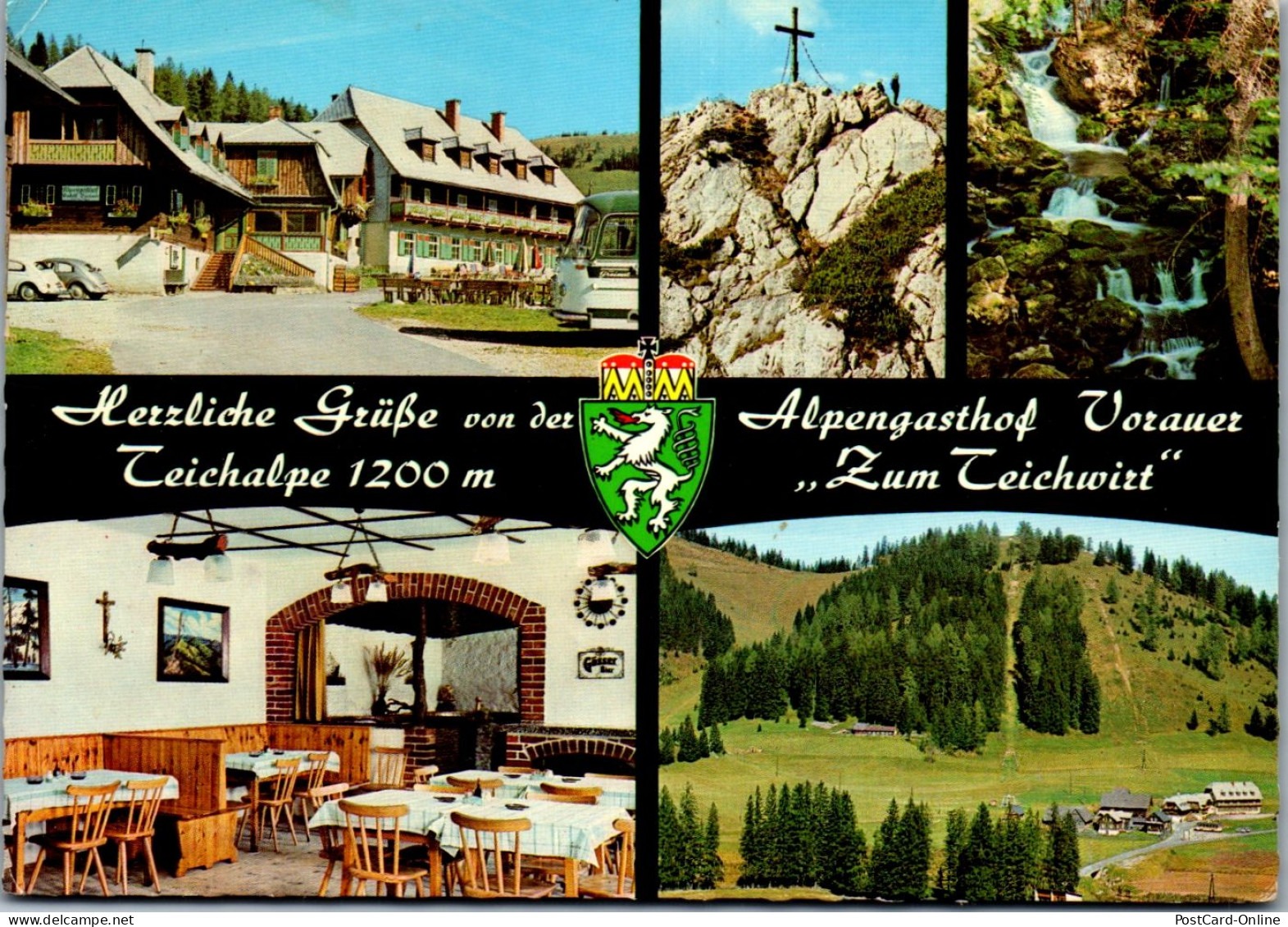 44846 - Steiermark - Teichalm , Gasthof Vorauer , Zum Teichwirt , Teichalpe - Gelaufen 1977 - Weiz