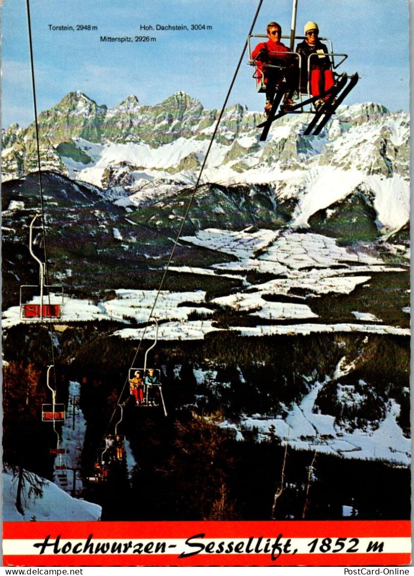 44772 - Steiermark - Schladming , Sessellift Zur Hochwurzen Hütte , Torstein , Mitterspitz , Hoher Dachstein - 1975 - Schladming