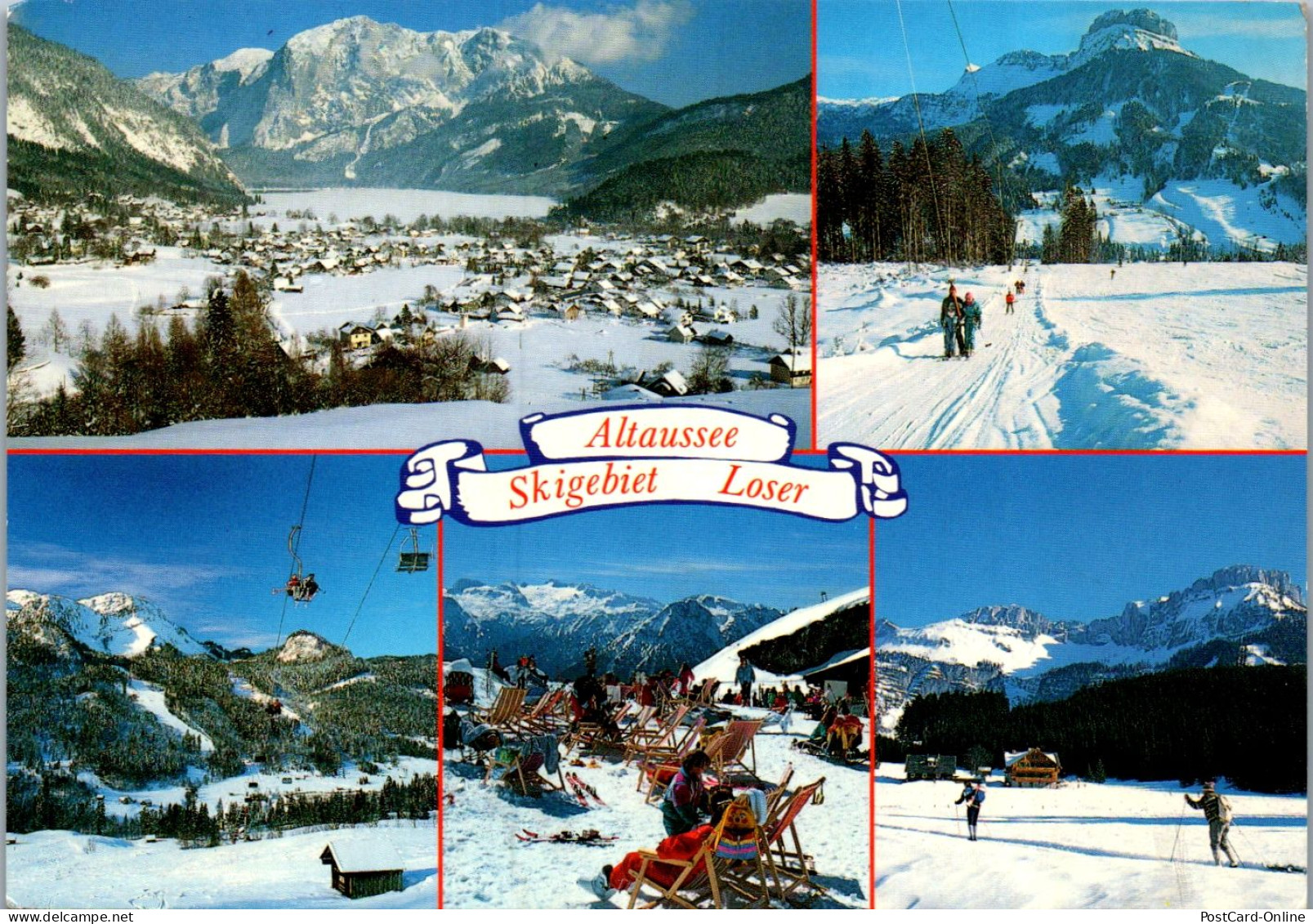 44769 - Steiermark - Altaussee , Skigebiet Loser , Winter , Blaa Alm - Gelaufen 1990 - Ausserland