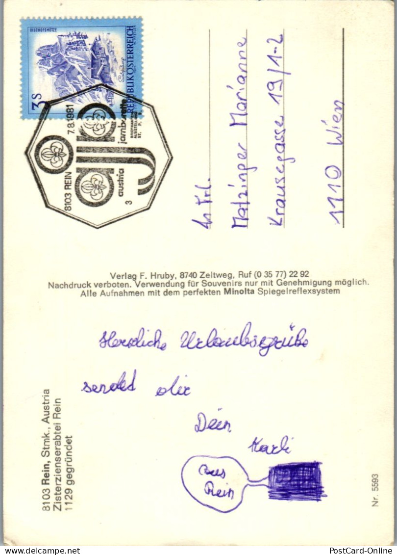 44748 - Steiermark - Rein , Zisterzienserabtei , Stift Rein , Panorama - Gelaufen 1981 - Rein