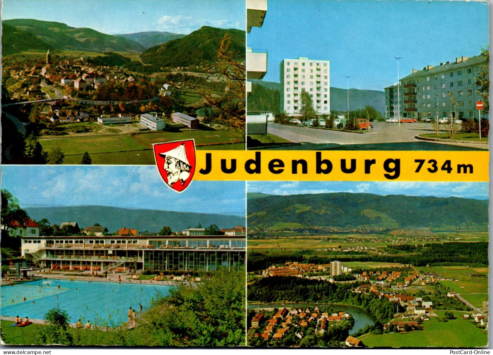 44740 - Steiermark - Judenburg , Hallenbad , Freibad , Murdorf Gegen Fohnsdorf , Th. Körner Platz - Gelaufen 1985 - Judenburg