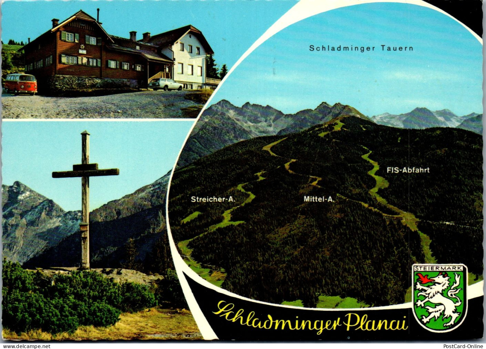 44745 - Steiermark - Schladming , Planai , Hütte , Schladminger Tauern , Streicher , FIS - Gelaufen 1973 - Schladming