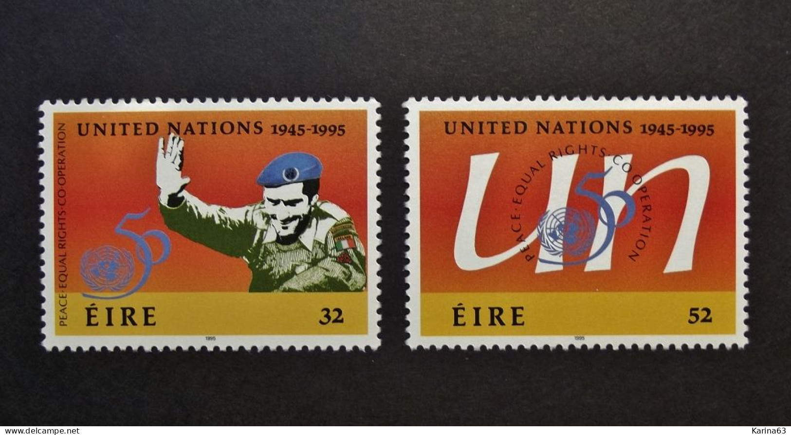 Ireland - Irelande - Eire - 1995 - Y&T N° 923 / 924 ( 2 Val.) United Nations - Nations Unies - MNH - Postfris - Neufs