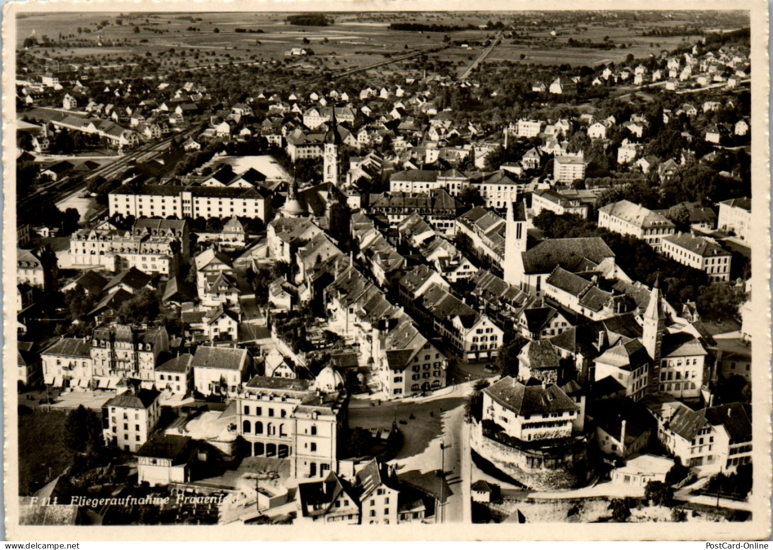 45599 - Schweiz - Frauenfeld , Panorama , Fliegeraufnahme - Gelaufen 1949 - Frauenfeld