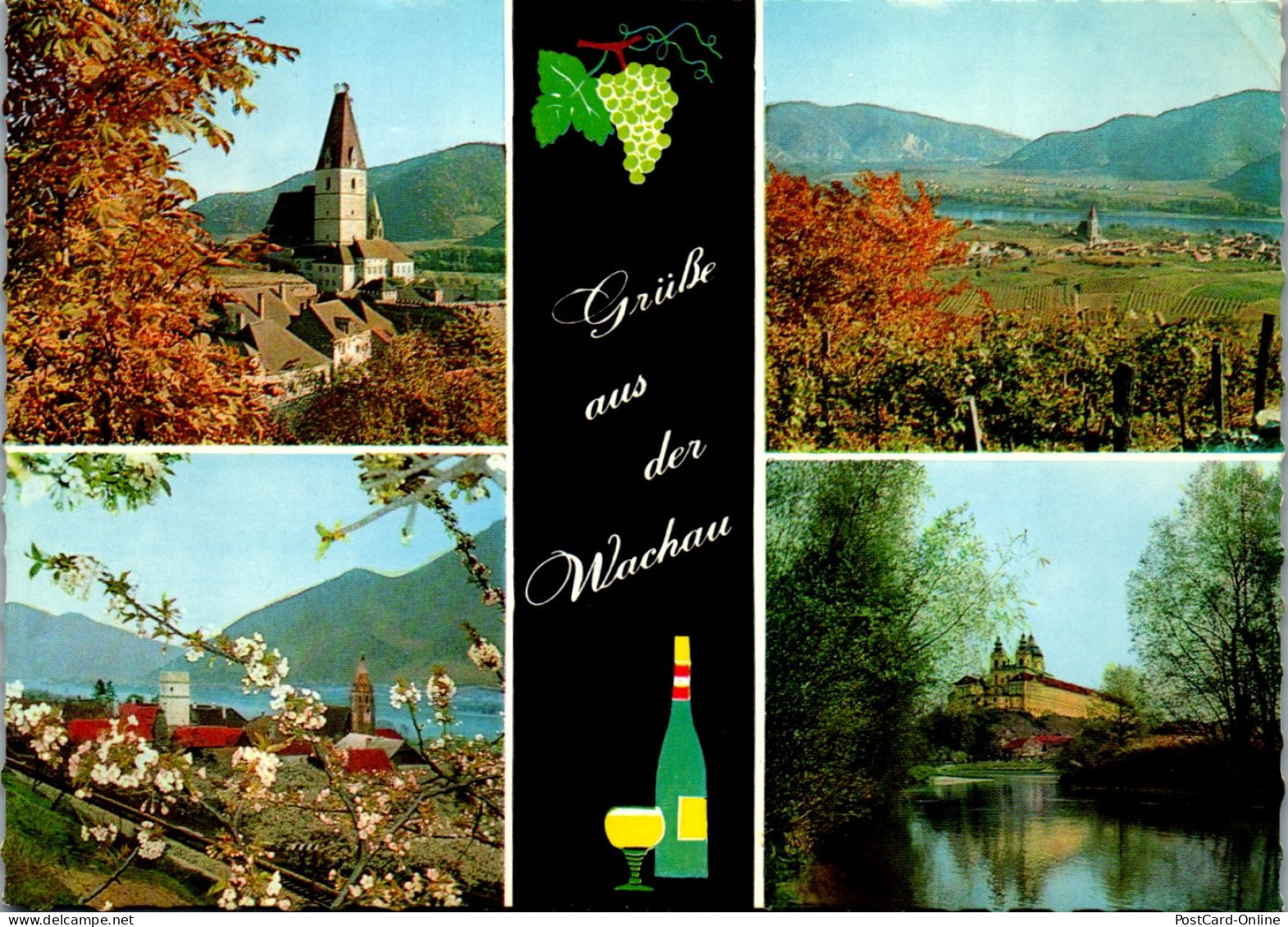45547 - Niederösterreich - Wachau , Weissenkirchen , Spitz , Schwallenbach , Melk , Mehrbildkarte - Gelaufen 1972 - Wachau