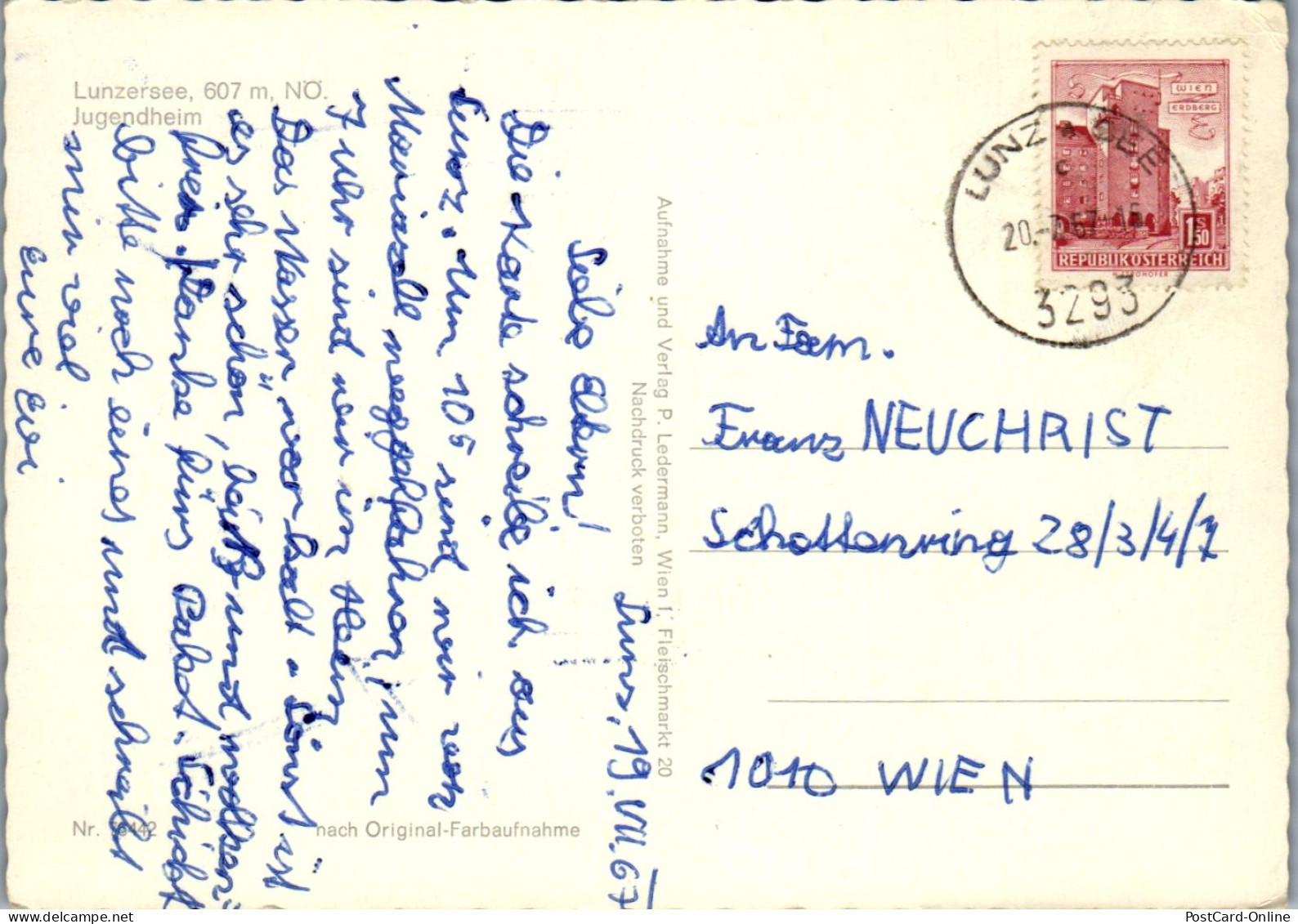 45538 - Niederösterreich - Lunz Am See , Lunzersee , Jugendheim , Lunzer See - Gelaufen 1967 - Lunz Am See