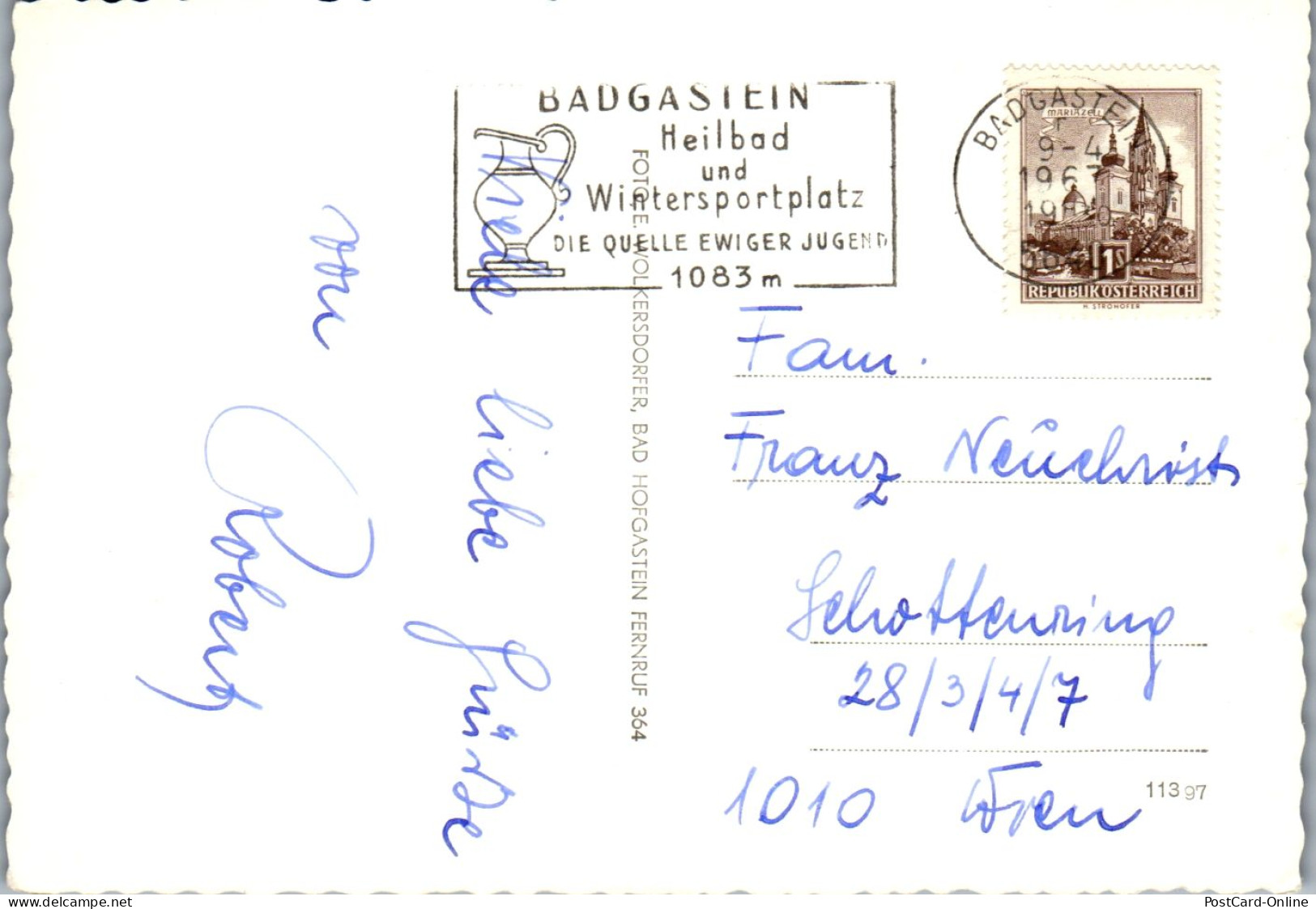 45524 - Salzburg - Bad Gastein , Panorama Im Winter - Gelaufen 1967 - Bad Gastein