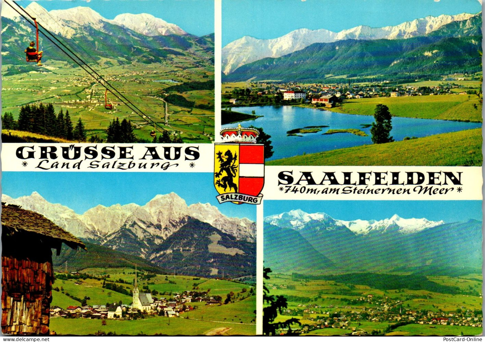 45482 - Salzburg - Saalfelden , Steinernes Meer , Ritzensee , Maria Alm , Kitzsteinhorn , Mehrbildkarte - Gelaufen 1978 - Saalfelden