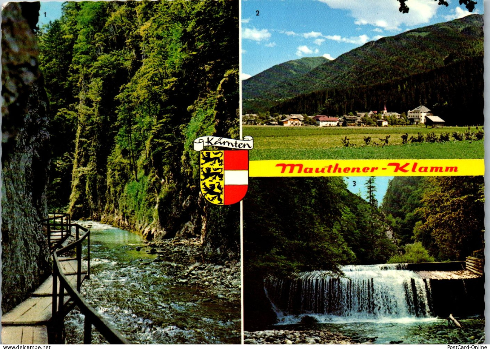 45477 - Kärnten - Kötschach Mauthen , Mauthener Klamm , Würmlach , Mehrbildkarte - Gelaufen  - Lesachtal