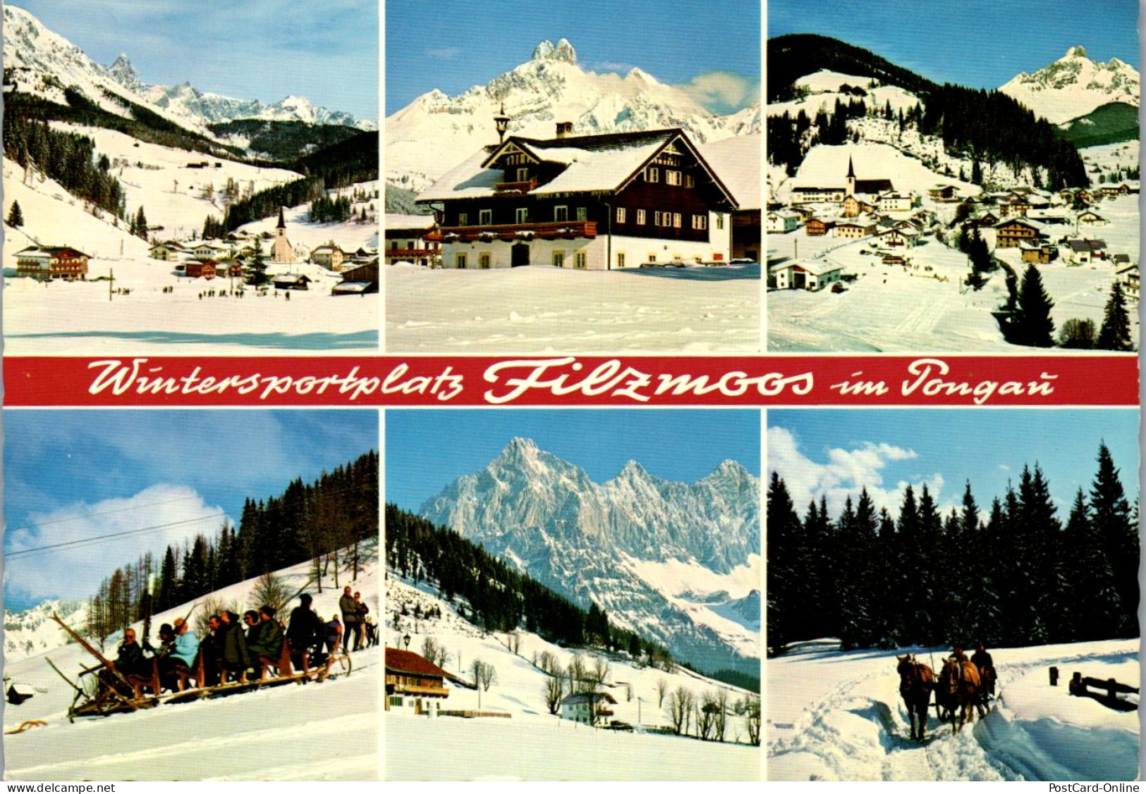 45423 - Salzburg - Filzmoos , Dachstein , Mandlinghof Gegen Bischofsmütze , Gasthof Zeferer , Hachau - Gelaufen 1971 - Filzmoos