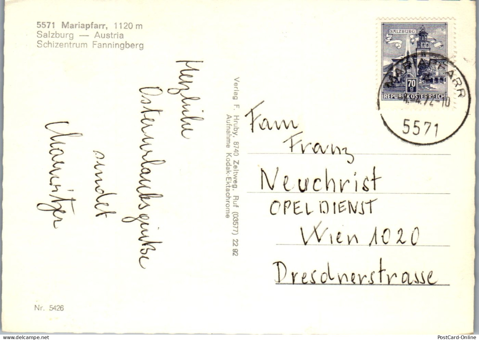 45408 - Salzburg - Maria Pfarr , Fanningberg , VW Käfer , Mehrbildkarte - Gelaufen 1972 - Mariapfarr