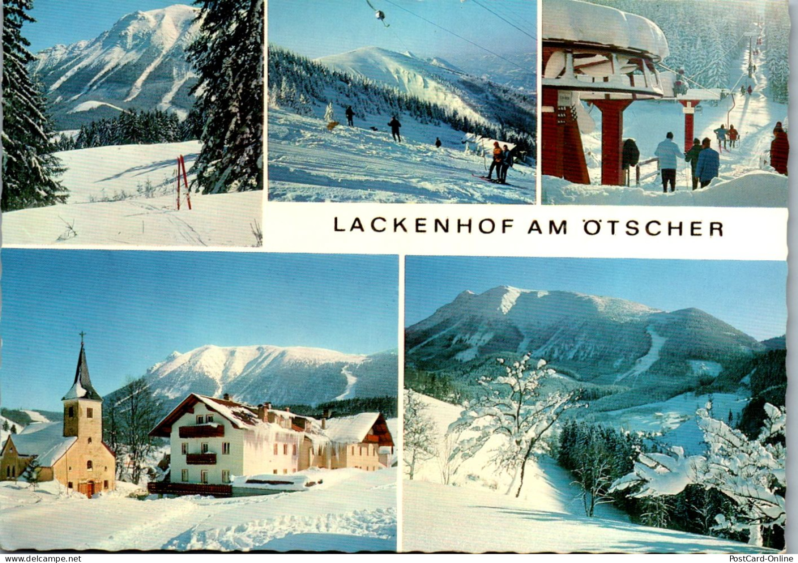 45386 - Niederösterreich - Lackenhof A. Ötscher , Wintersport , Winter , Mehrbildkarte - Gelaufen 1971 - Gaming