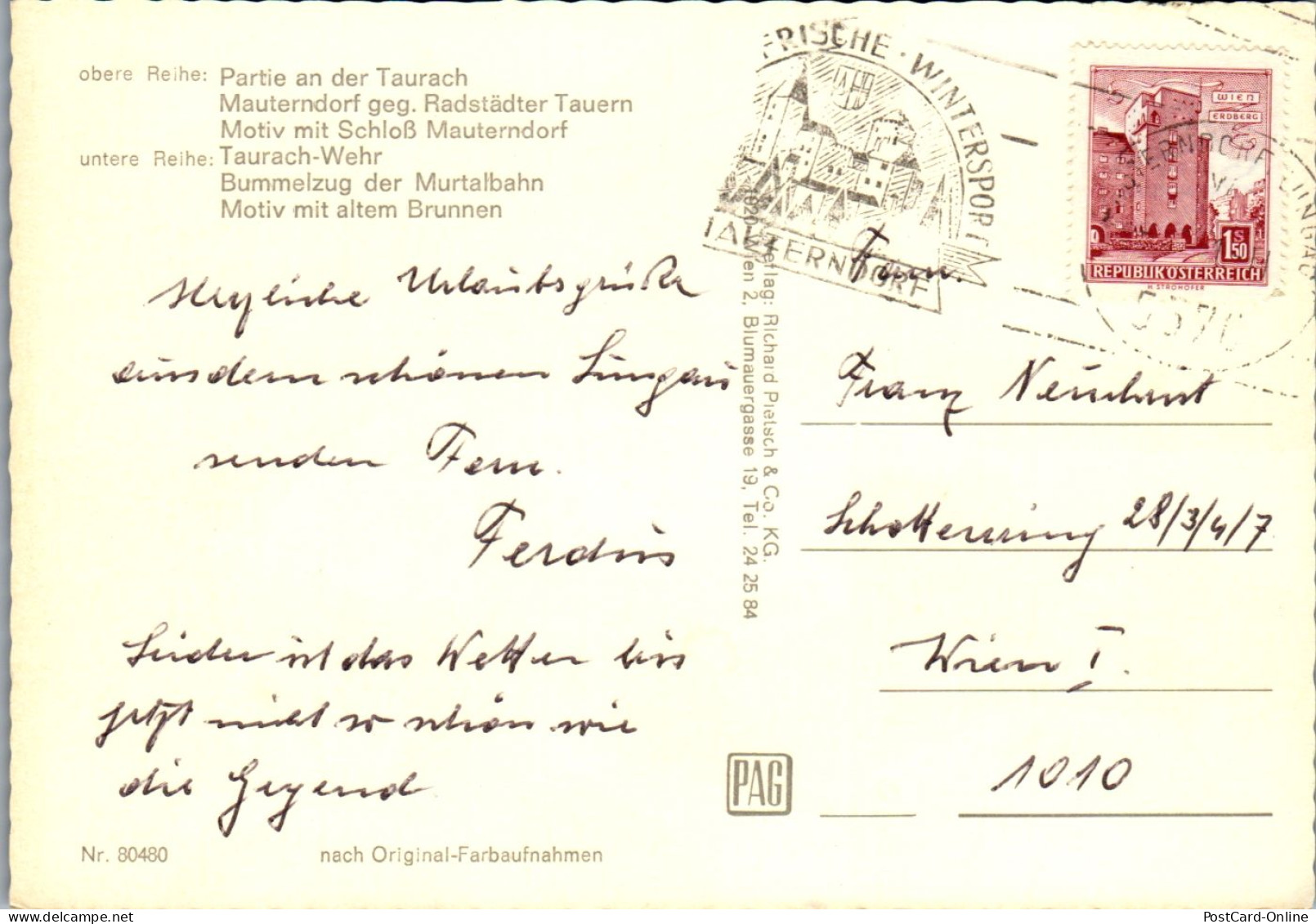 45346 - Salzburg - Mauterndorf , Taurach , Radstädter Tauern , Bummelzug , Mehrbildkarte - Gelaufen  - Mauterndorf