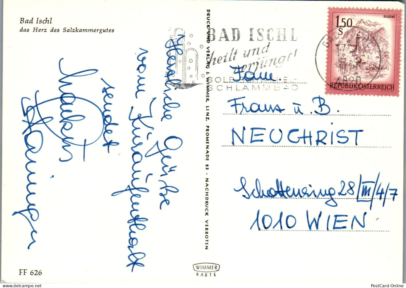 45261 - Oberösterreich - Bad Ischl , Mehrbildkarte - Gelaufen  - Bad Ischl