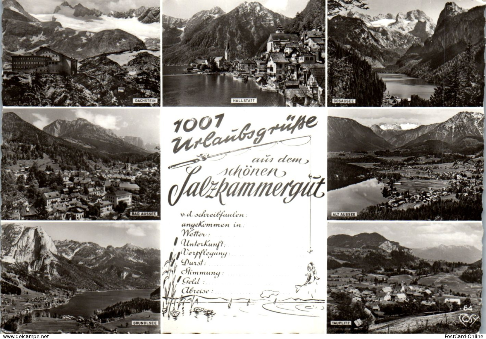 45242 - Steiermark - Dachstein , Bad Aussee , Grundlsee , Tauplitz , Mehrbildkarte - Gelaufen 1976 - Ausserland