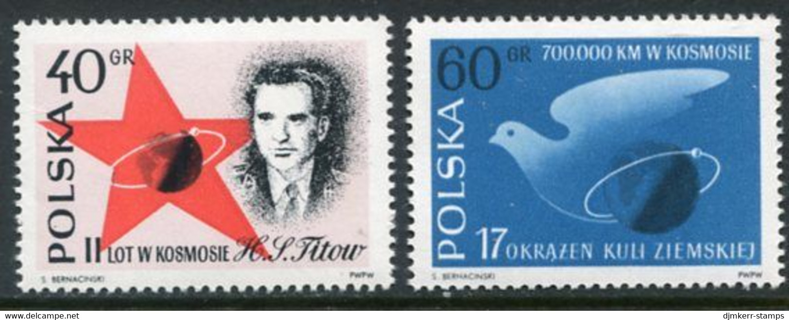 POLAND 1961 Launch Of Manned Space Flight  MNH / **  Michel 1257-58 - Nuovi
