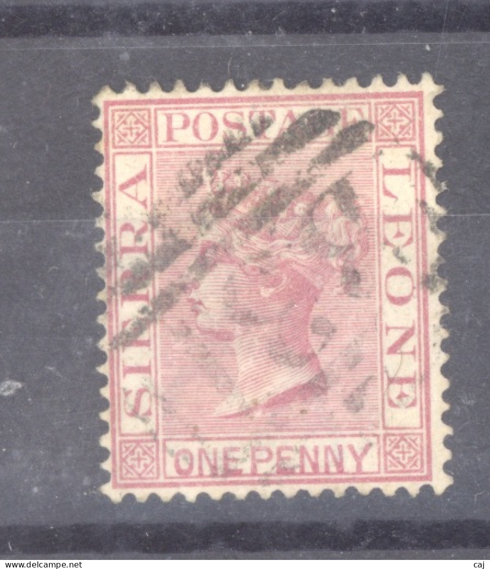 Sierra Leone  :  Yv  20a  (o)     CA  ,   Rose Rouge - Sierra Leone (...-1960)