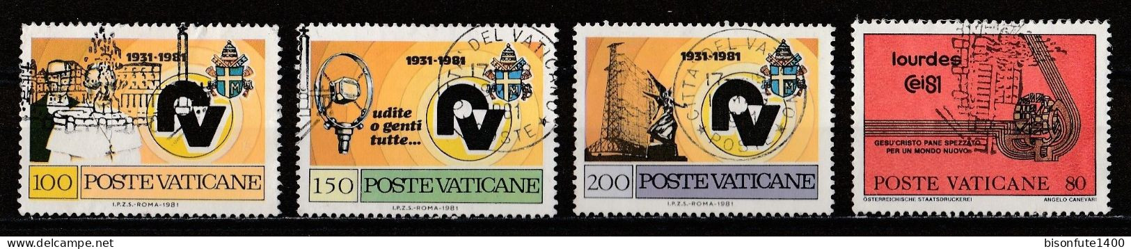 Vatican 1981 : Timbres Yvert & Tellier N° 702 - 703 - 704 - 708 - 709 - 710 - 711 - 712 - 713 Et 714 Oblitérés - Oblitérés