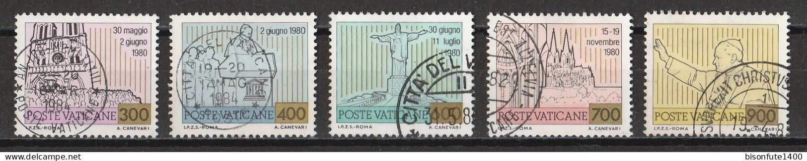 Vatican 1981 : Timbres Yvert & Tellier N° 715 - 716 - 717 - 718 - 719 - 720 - 721 - 722 - 723 - 724 Et 725 Oblitérés - Gebraucht