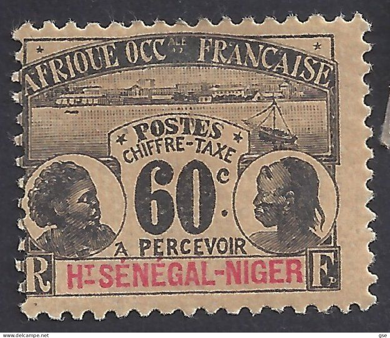 ALTO SENEGAL-NIGER 1906 - Yvert T6* (L) - Tasse | - Ungebraucht