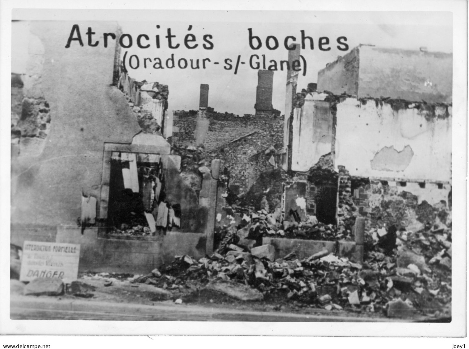 Photo Atrocités Allemande à Oradour Sur Glane,format 13/18 - Krieg, Militär