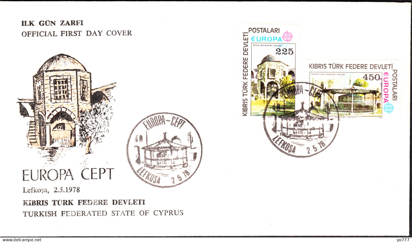 KK-017 NORTHERN CYPRUS EUROPA CEPT F.D.C. - Covers & Documents