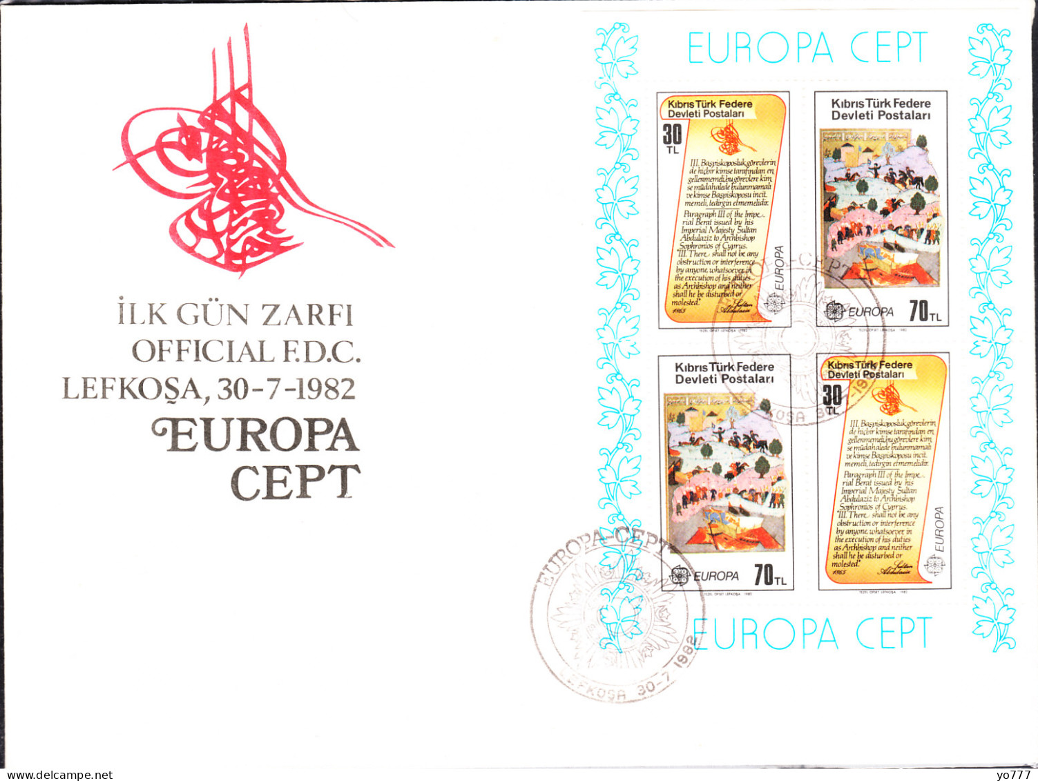 KK-039 NORTHERN CYPRUS EUROPA CEPT F.D.C. - Briefe U. Dokumente