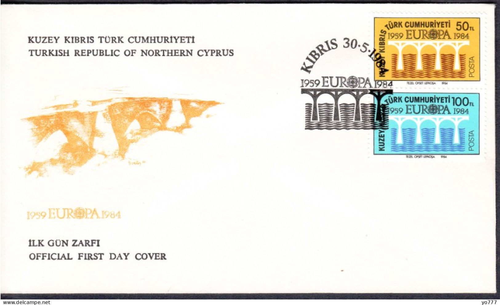 KK-049 NORTHERN CYPRUS EUROPA CEPT F.D.C. - Lettres & Documents