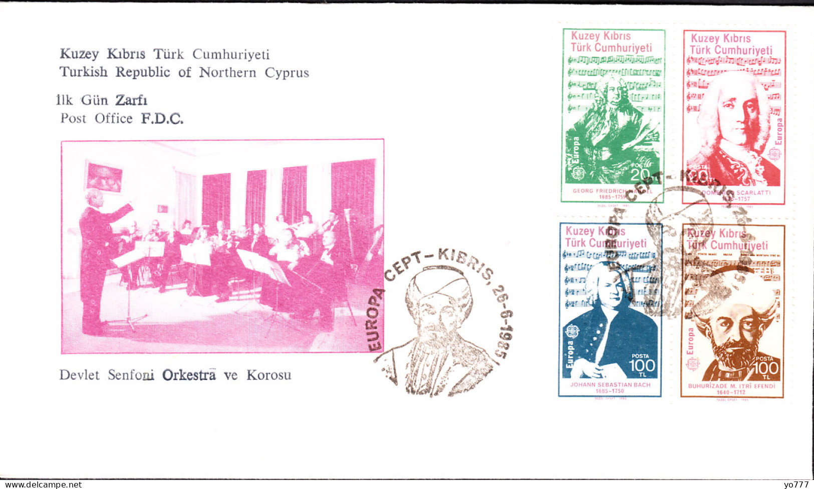 KK-061 NORTHERN CYPRUS EUROPA CEPT F.D.C. - Covers & Documents