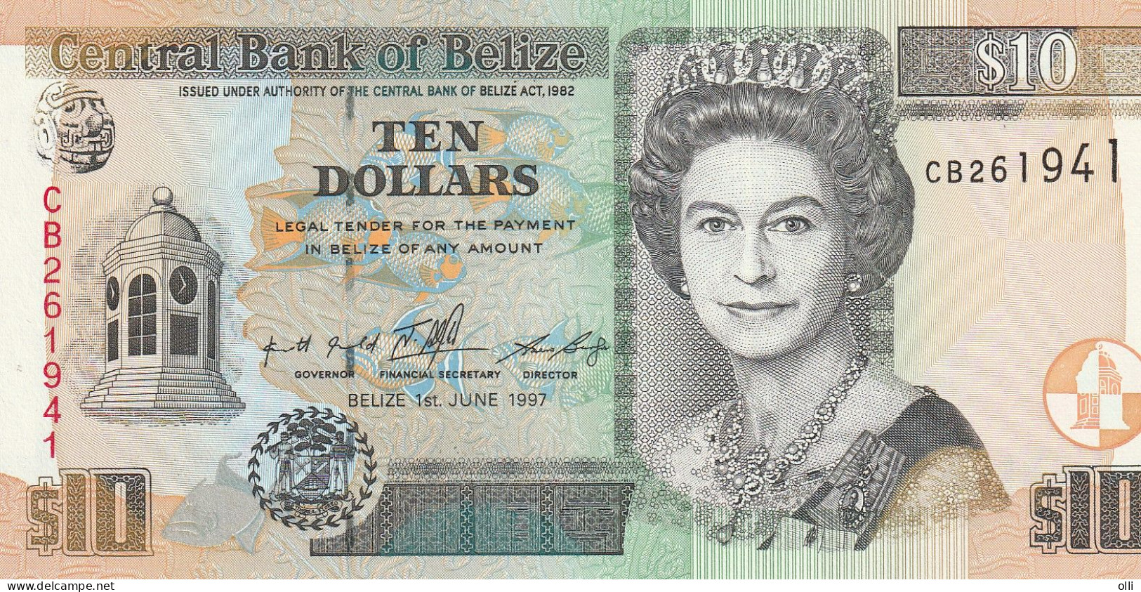 BELIZE 10 DOLLARS.1997 P-60 UNC - Belice