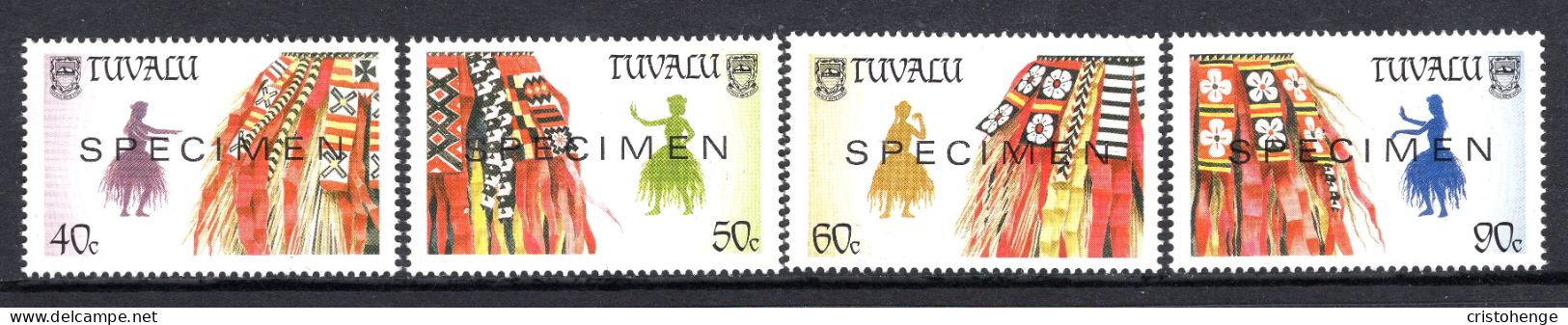 Tuvalu 1989 Traditional Dancing Skirts - SPECIMEN - Set MNH (SG 549-552) - Tuvalu