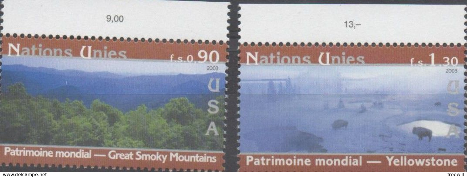 Etats Unis , United States Patrimoine Mondial De L' Humanité XXX 2003 - Unused Stamps