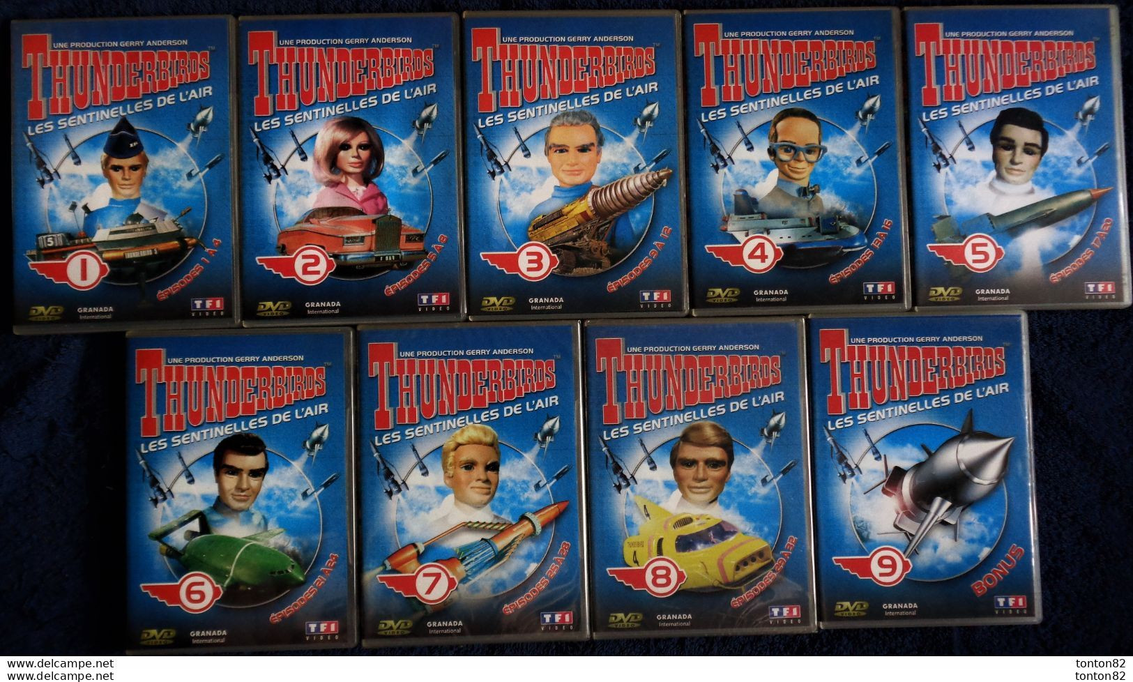 Les THUNDERBIRDS - 9 DVD - 32 épisodes - + Un DVD Bonus . - Séries Et Programmes TV