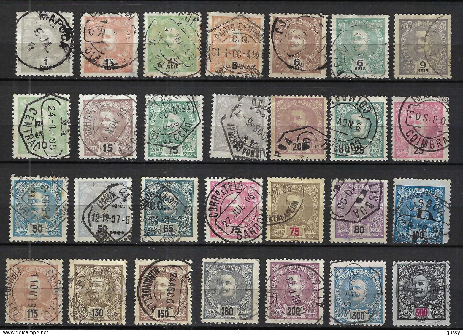 PORTUGAL 1895-1905:  Lot D' Obl. - Otros & Sin Clasificación