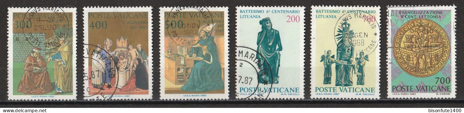 Vatican 1987 : Timbres Yvert & Tellier N° 802 - 803 - 804 - 806 - 807 - 809 - 815 Et 825 Oblitérés. - Gebraucht