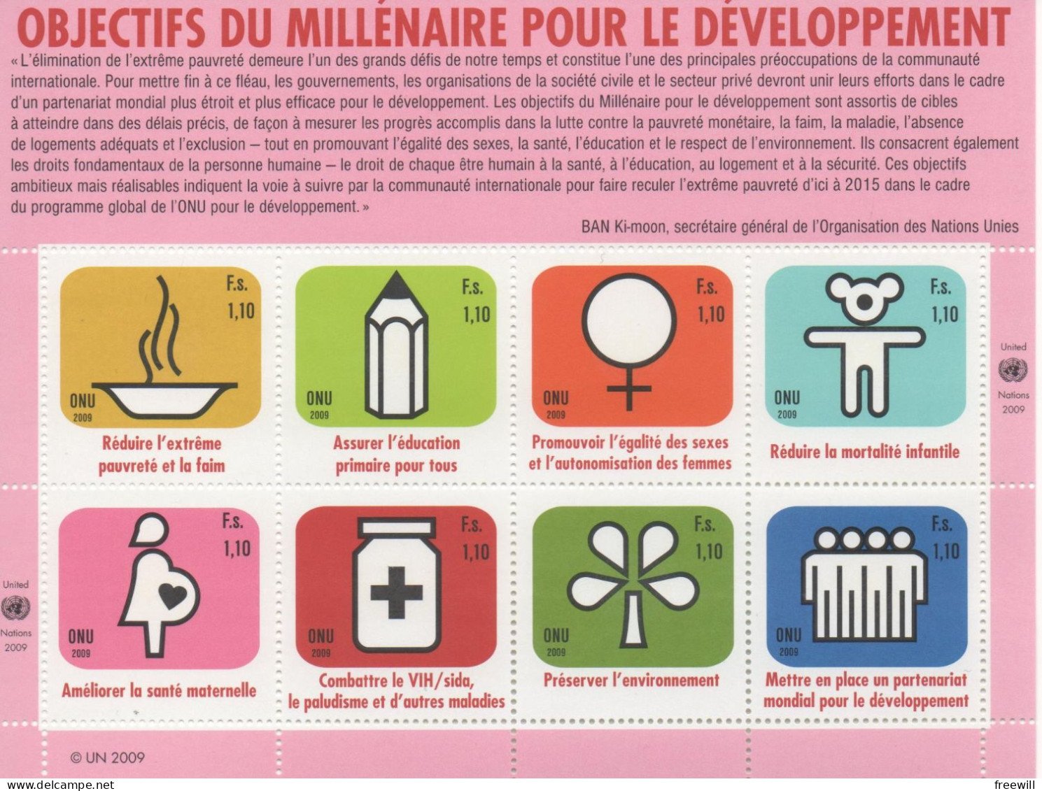 Objectifs Du Millénaire XXX 2010 - Blocs-feuillets