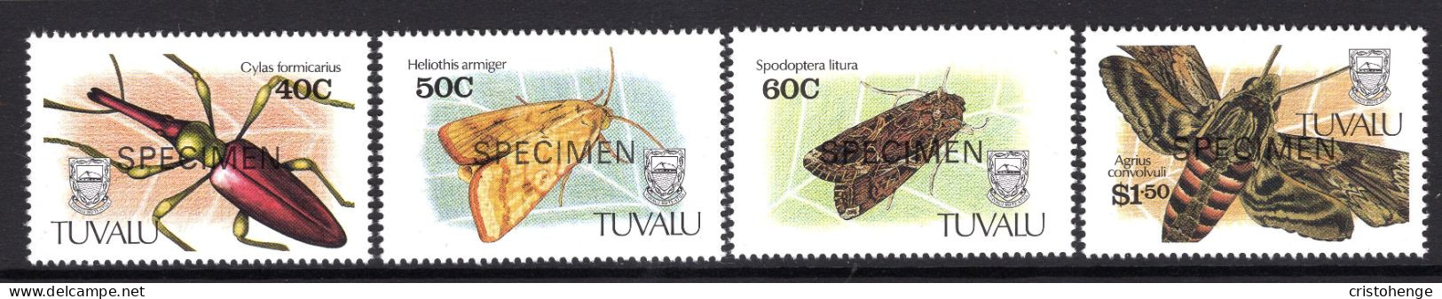 Tuvalu 1991 Insects - SPECIMEN - Set MNH (SG 601-604) - Tuvalu