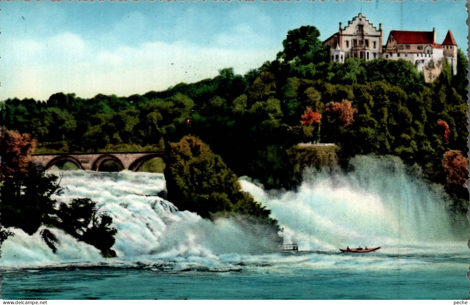 N°115087 -cpsm Rheinfail Mit Schloss Laufen - Laufen-Uhwiesen 