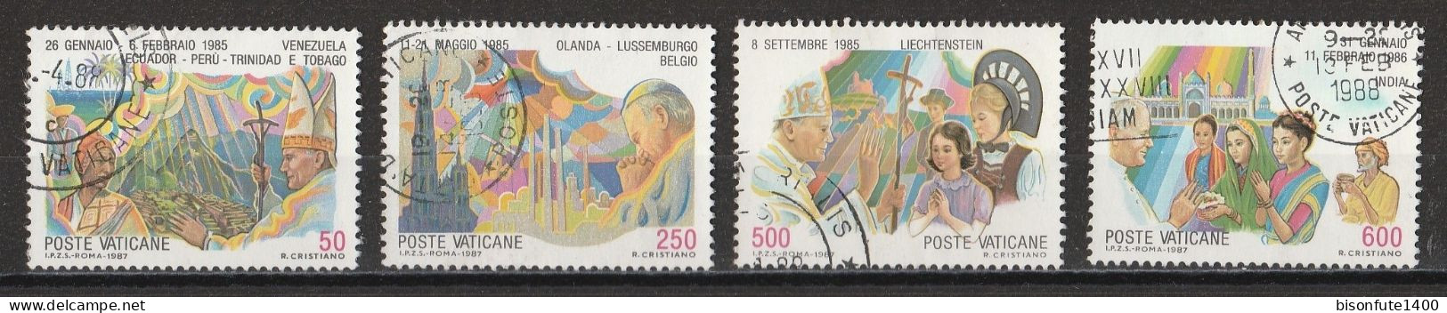 Vatican 1987 : Timbres Yvert & Tellier N° 817 - 818 - 820 - 821 - 822 - 823 Et 824 Oblitérés. - Oblitérés