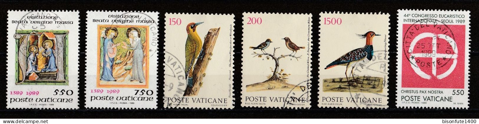 Vatican 1989 : Timbres Yvert & Tellier N° 849 - 850 - 853 - 854 - 858 - 860 - 861 - 862 - 863 Et 866 Oblitérés. - Usados