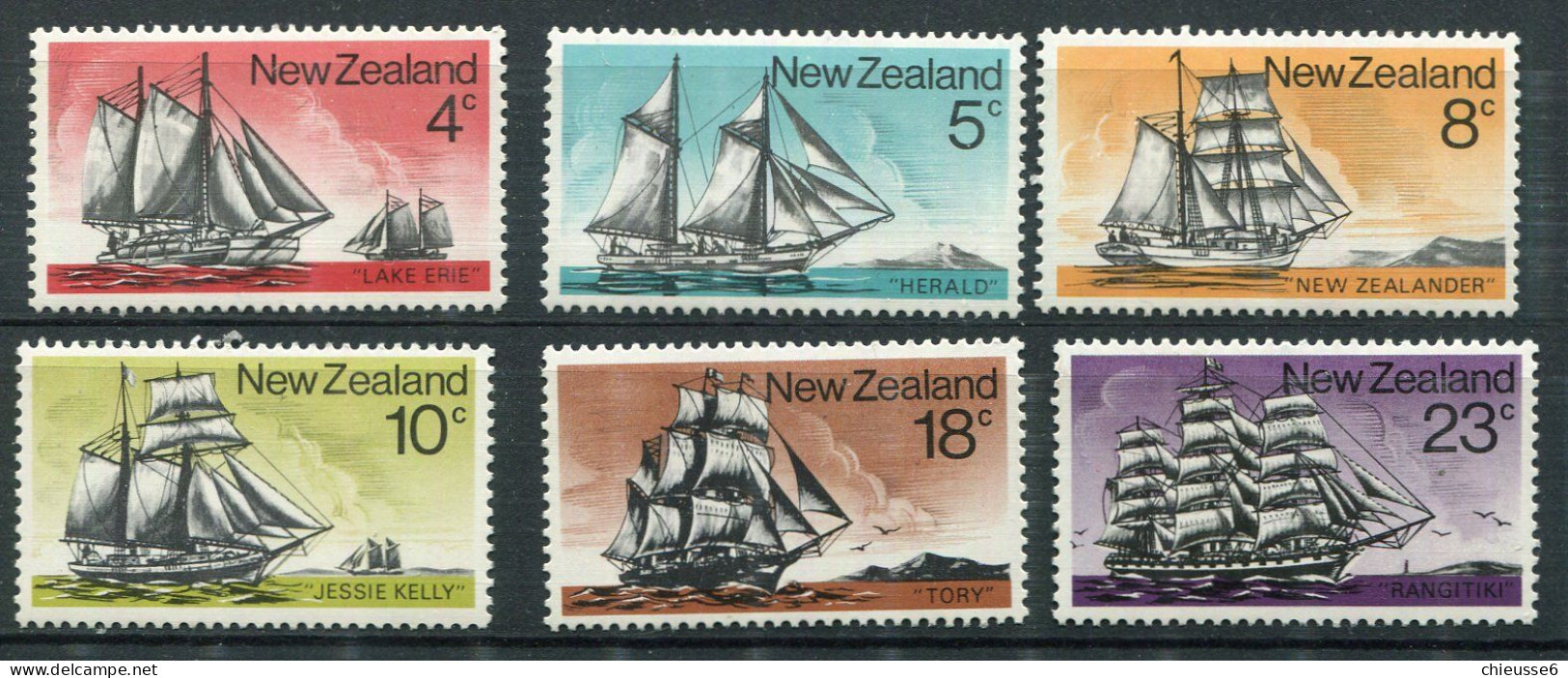 Nelle Zelande ** N° 629 à 634 - Voiliers - Unused Stamps