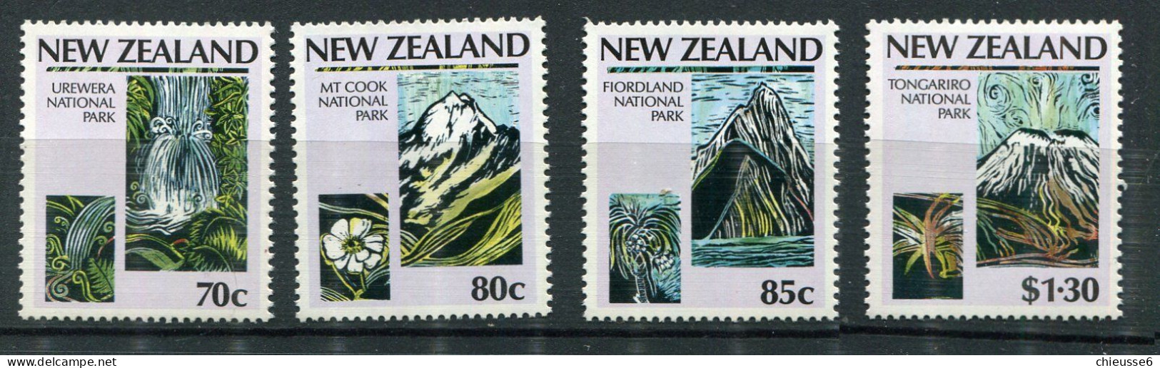 Nelle Zelande ** N° 960 à 963 - Cent. Des Parcs Nationaux - Ongebruikt