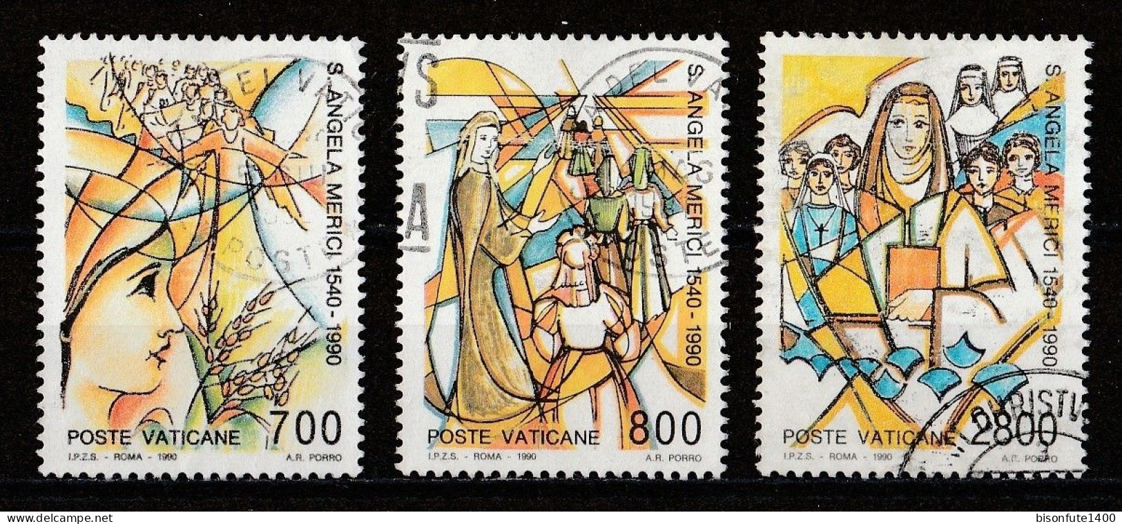 Vatican 1990 : Timbres Yvert & Tellier N° 872 - 873 Et 874 Oblitérés. - Gebraucht