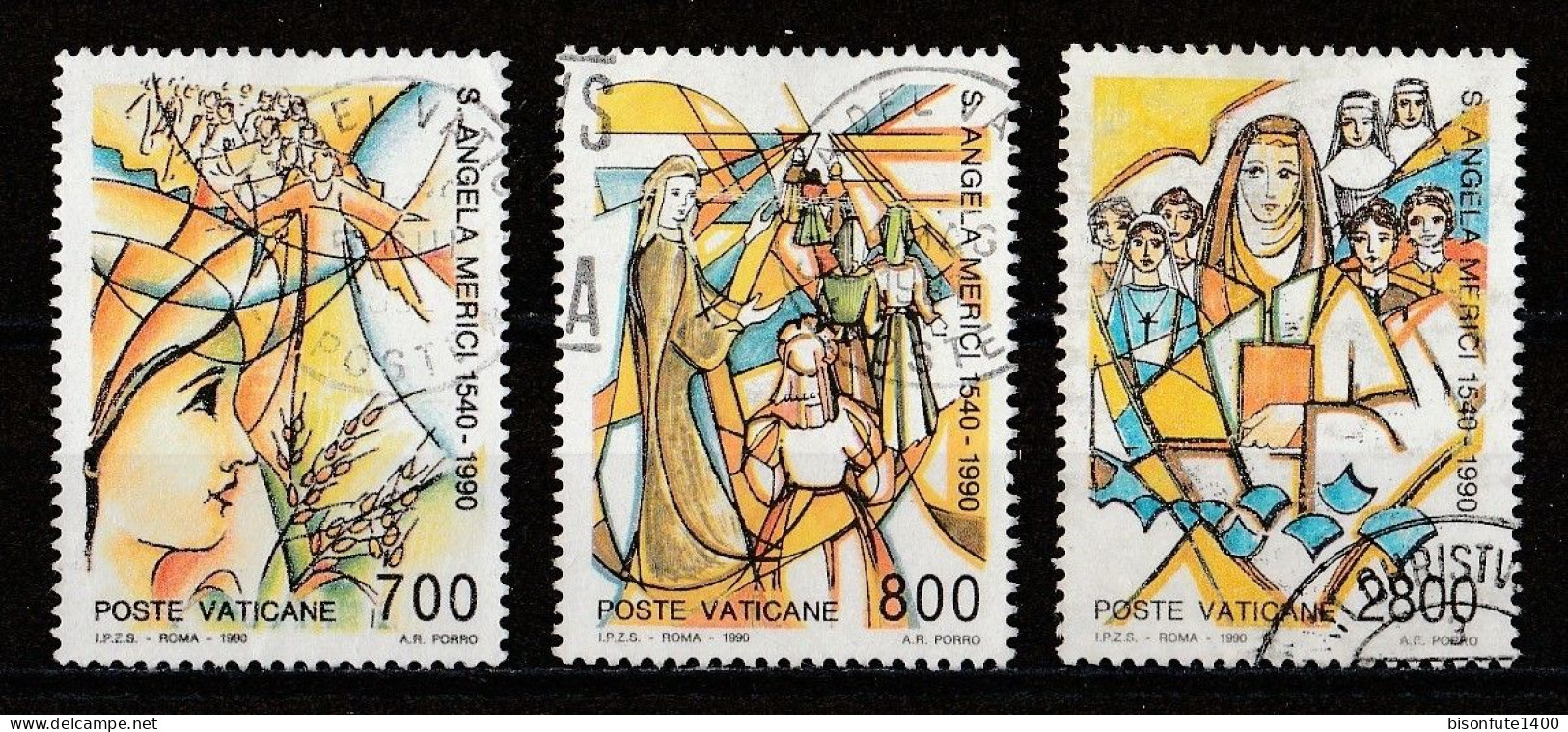 Vatican 1990 : Timbres Yvert & Tellier N° 872 - 873 Et 874 Oblitérés. - Used Stamps