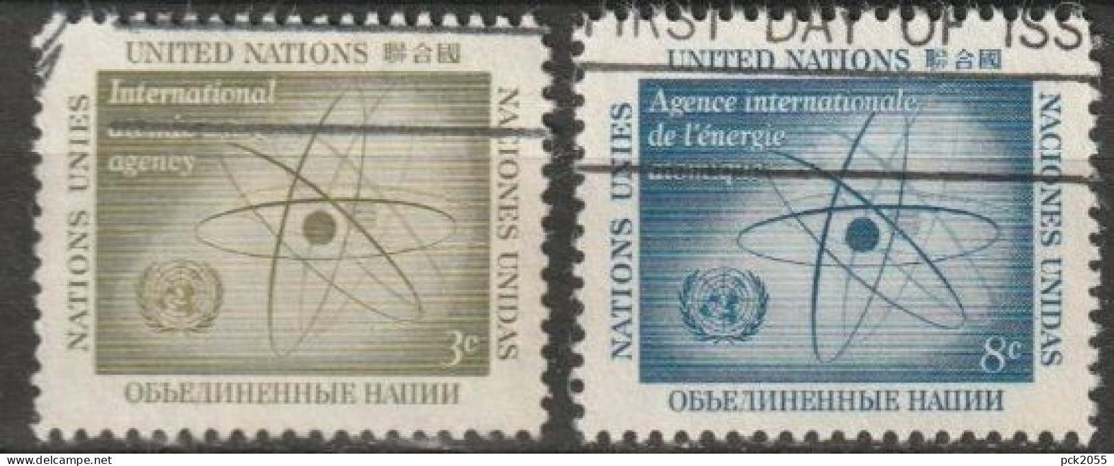 UNO New York 1958 Mi-Nr.66 - 67 O Gestempelt IAEA ( 4169/2) Günstiger Versand - Usati