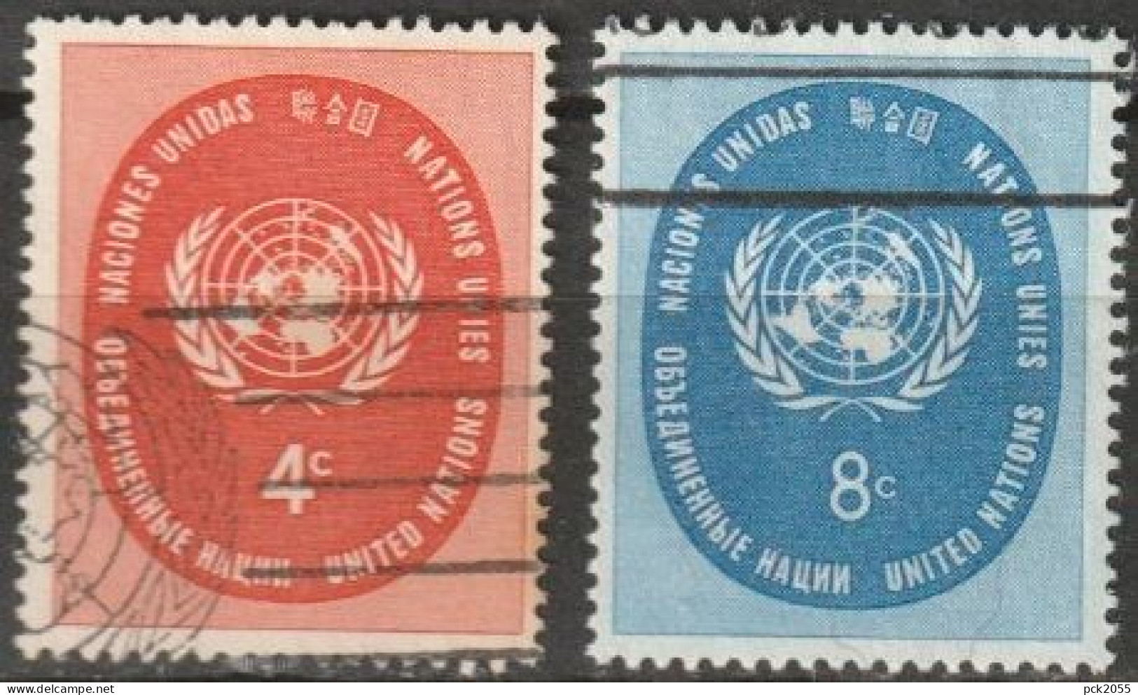 UNO New York 1958 Mi-Nr.70 - 71 O Gestempelt Freimarken ( 4203) Günstiger Versand - Used Stamps